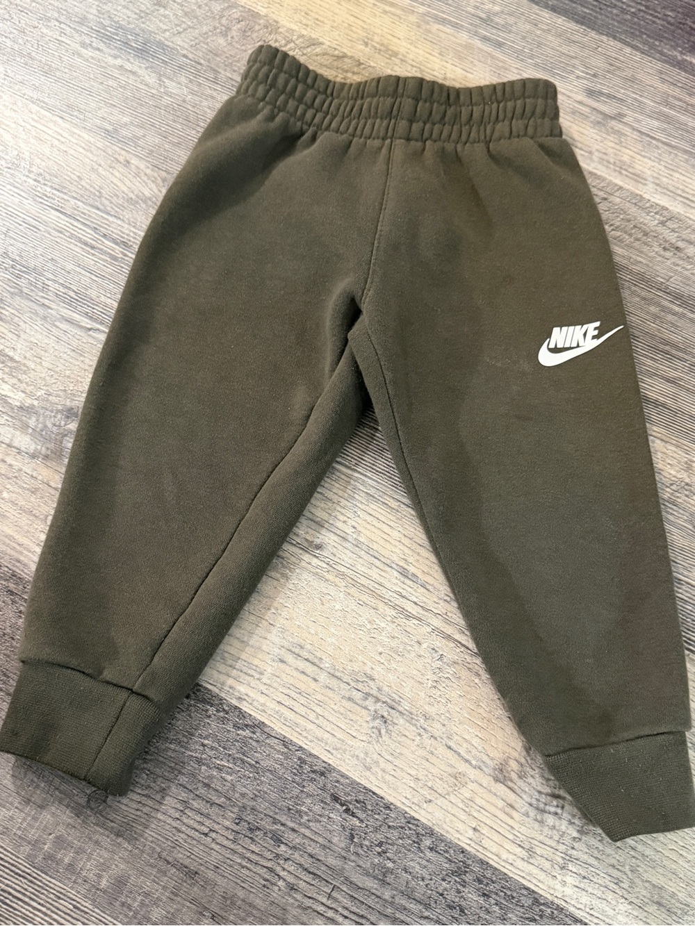 Nike Toddler Jogger Sweatpants Olive Green Fleece Lined Size 2T